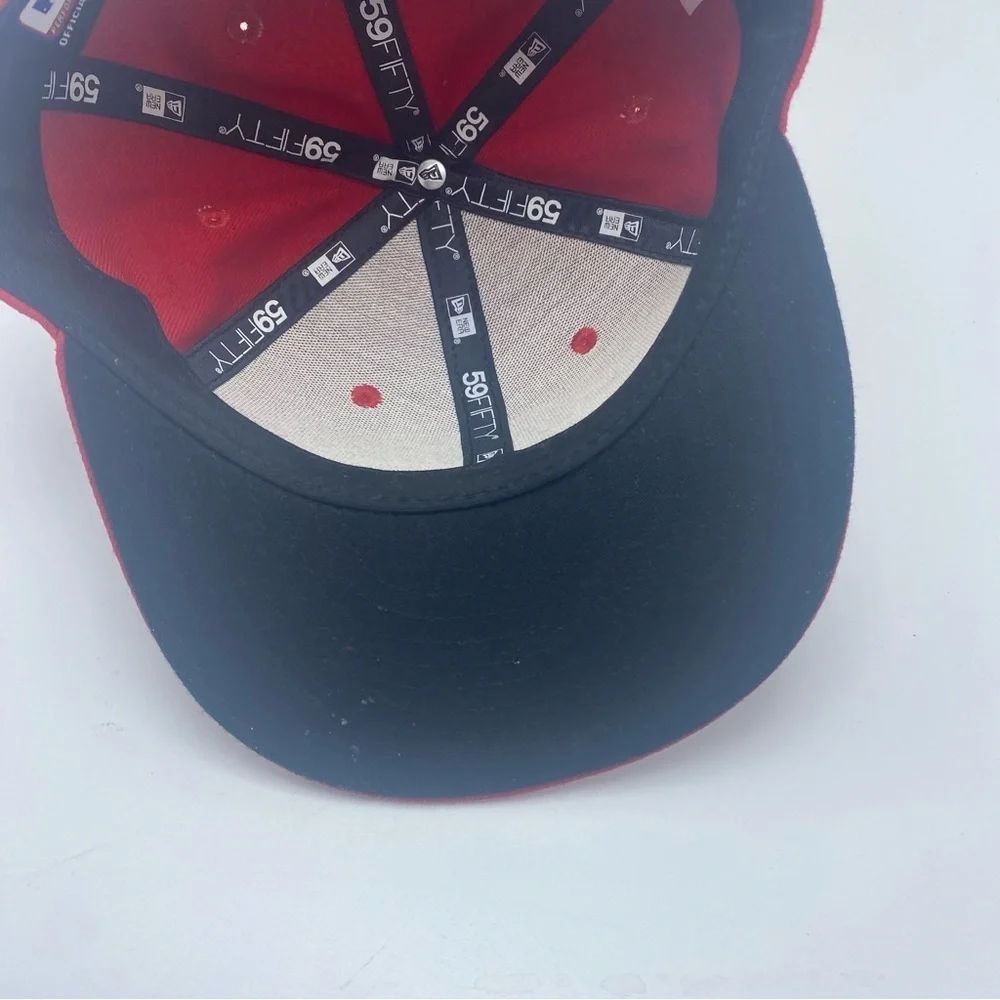 Washington Nationals Baseball Cap Red White Nats 59Fifty New Era Fitted 6 1/2